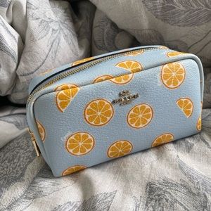 Small Coach makeup bag